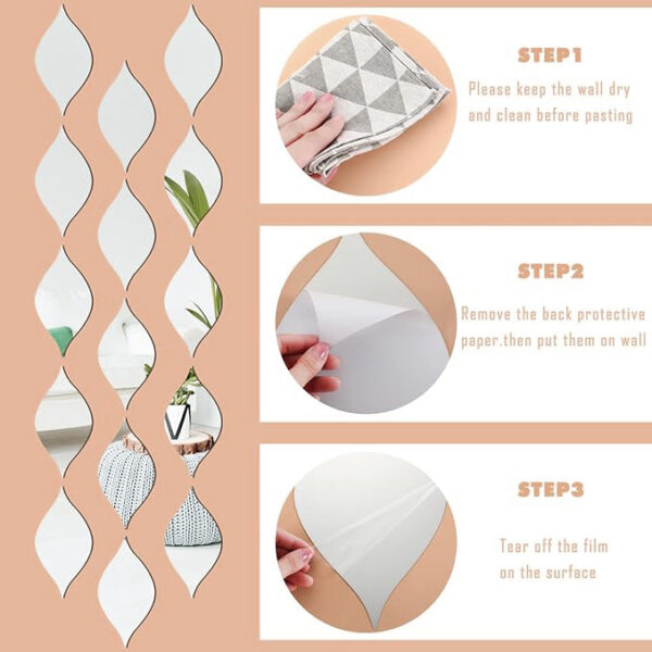 modern acrylic wall mirror stickers – stylish home decor