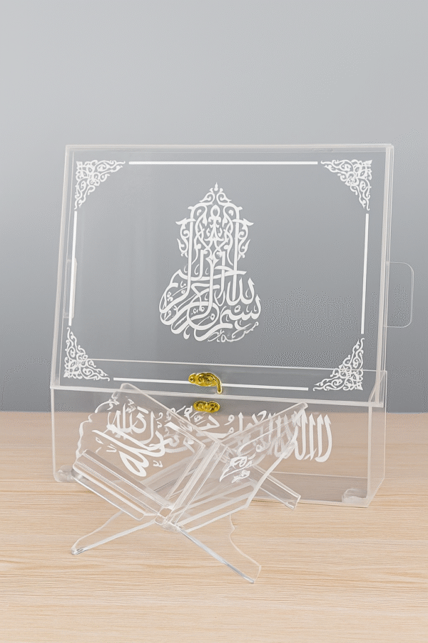 acrylic quran box – elegance with respect. demanding on your size