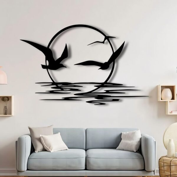sea with birds wall decoration piece
