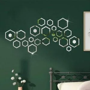 diy acrylic hexagon wall mirrors