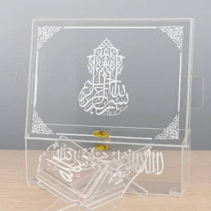 acrylic quran box – elegance with respect. demanding on your size