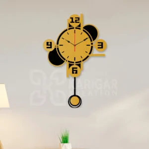 golden elegance wall clock – modern style with timeless design