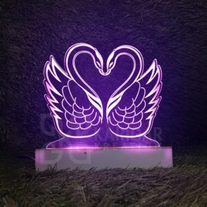 love birds illusion lamp