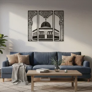 al aqsa mosque islamic wall art (3 piece)
